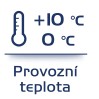 Pracovní teplota 0 až 10